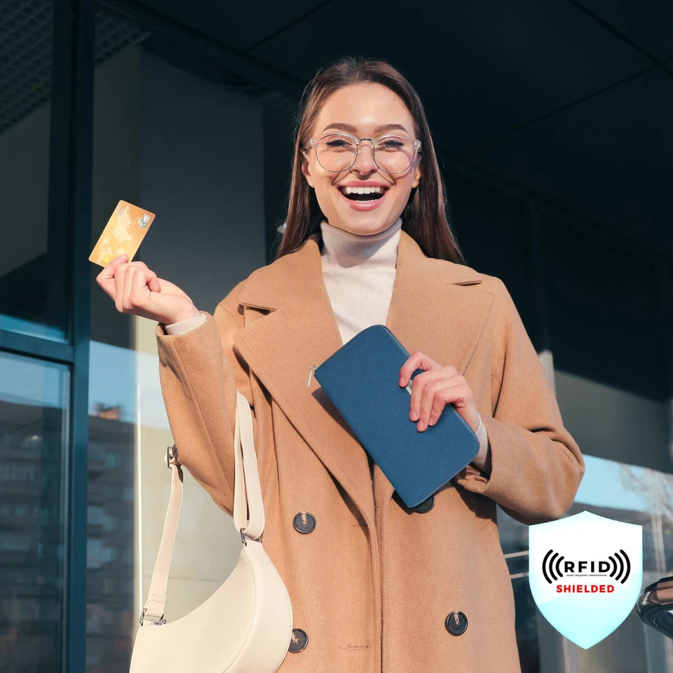 RFID Blocking Single Zip Wallet - Image 2 of 4