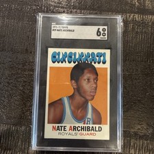 1971 Topps #29 Nate “Tiny” Archibald SGC 6 Hall Of Fame HOF RC