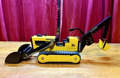 Tonka Pressed Steel Yellow Black Loader Construction Vehicle Toy Collectible