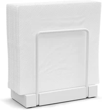 Napkin Holder for Table, Bamboo Iron Standing Napkin Dispenser for Kitchen Dinin