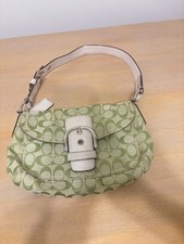 Coach Soho Signature Jacquard Green Shoulder ...