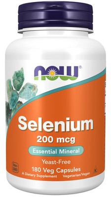 NOW Supplements - Selenium 200 mcg 180 Veg Capsules