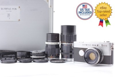 Meter Works【 Exc+5 3Lens 】 Olympus Pen FT 38mm 100mm 50~90mm w/Case From JAPAN