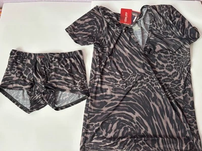 ensemble tee shirt et shorty leopard sexy Olaf Benz taille M/L - Photo 1/4