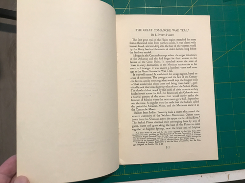 The Great Comanche War Trail SIGNED by J. Evetts Haley - Bild 2 von 4
