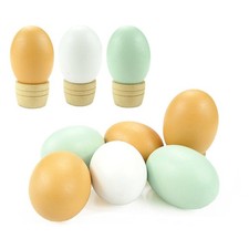 Simulated Eggs Wooden DIY Painting Drawing Kids Toy Coloring Craft Party Decor