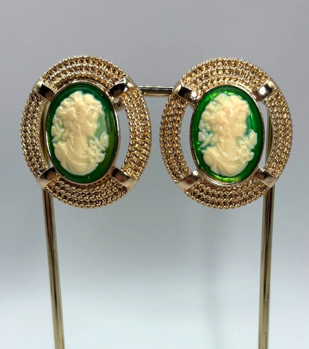 Orecchini Pendenti Antichi, Metallo Color Bronzo E &amp; Marcasite