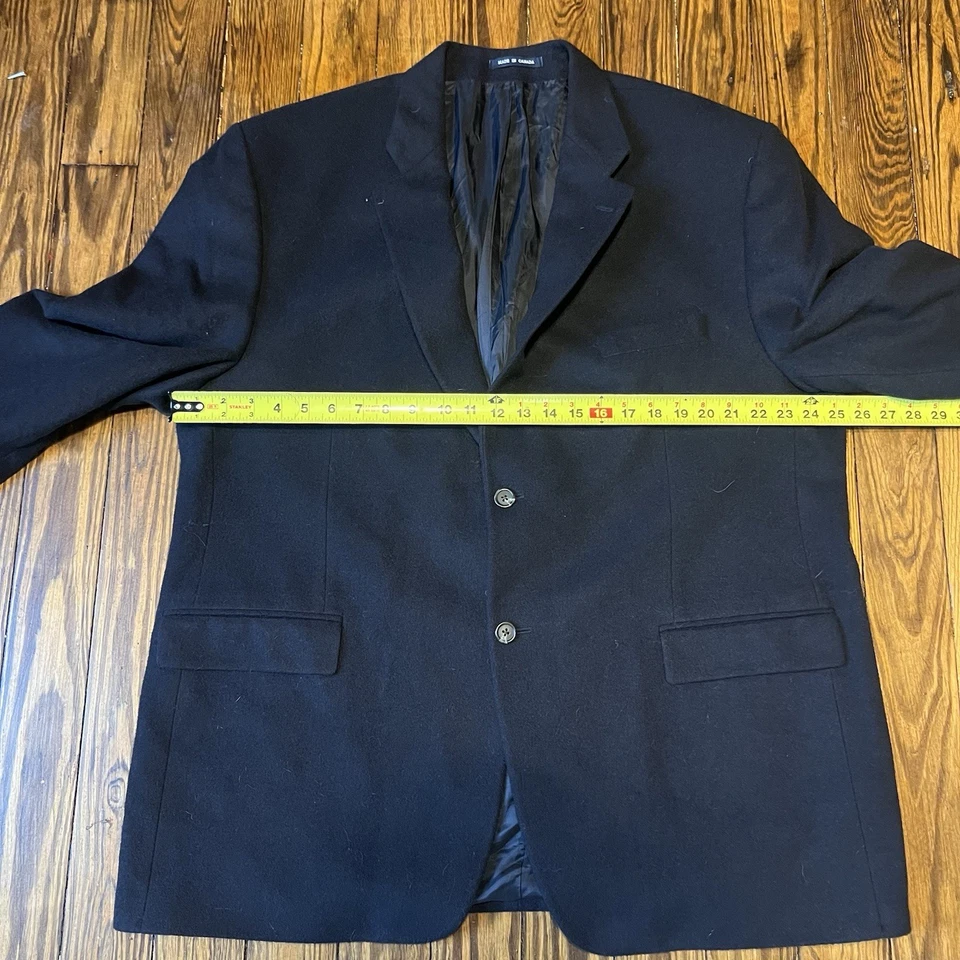 Chaqueta Polo Ralph Lauren De Colección 100% Cabello Camel Azul Marino Abrigo Deportivo Para Hombre 48R-50R Foto 3 de 4