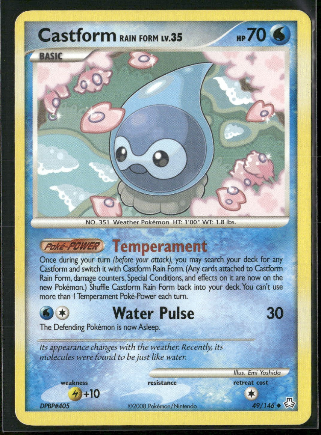 Castform Rain Form 49/146 Uncommon Legends Awakened Pokemon Lightly Played