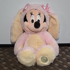 Disney Store Exclusive Minnie Mouse Pink Bunny Costume Easter Plush 14"