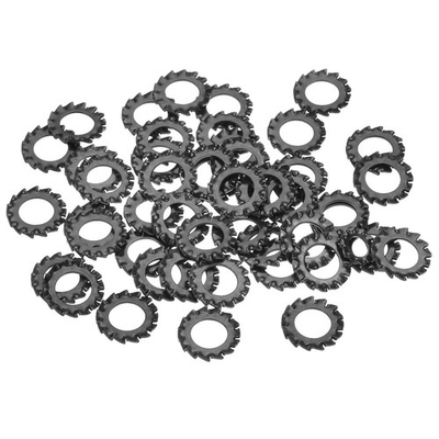 #ad #ad 50Pcs External Tooth Lock Washer M8 Carbon Steel Serrated Locking Washer Black $15.78
