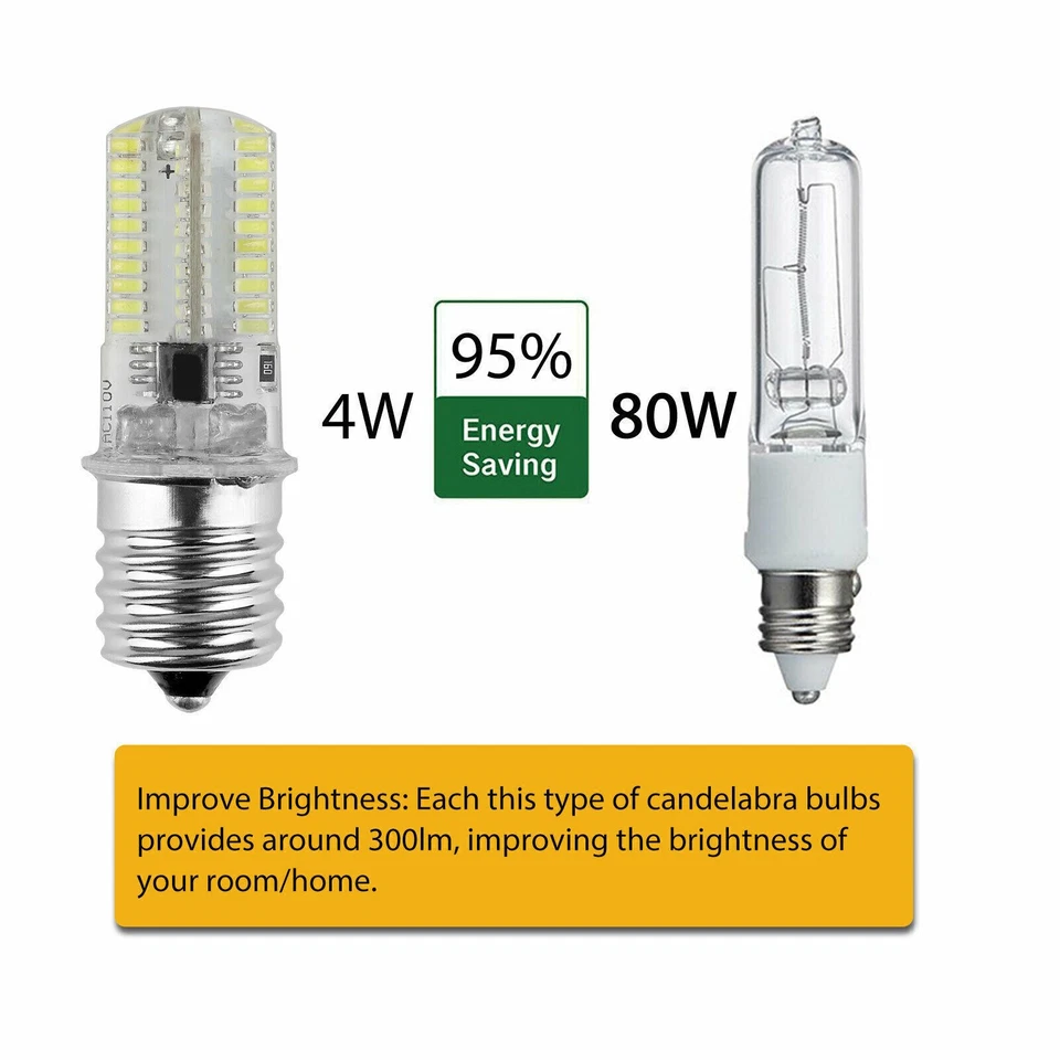 2/10Pcs E17 LED Bulb Microwave Oven Lamp Dimmable 4W Natural White 6000K Lights - Image 3 of 4