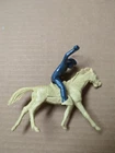 MARX 60m 7th CAVALRY PLAYSET SOLDIER VINTAGE FORT APACHE BLUE LONG COAT &  HORSE