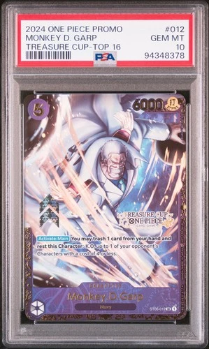 Monkey D. Garp One Piece 2024 ST06 Treasure Cup TOP 16 Promo English #012 PSA 10