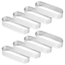 8Pcs Oval Tartlet Molds French Dessert Mousse Fruit Pie Tart  Quiche Cake1009