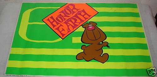 Honor Earth Vintage Velvet Blacklight Poster HIP Irasov Head Shop 1969 Pin Up - Afbeelding 2 van 3