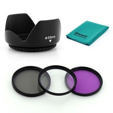 55mm LENS HOOD CPL UV FLD Filter for Tokina AT-X M100 AF PRO D,100mm f/2.8 AT-X