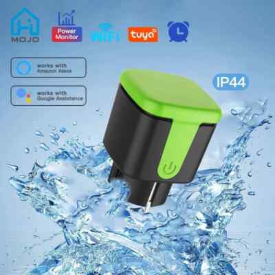 Wifi Tuya Smart Outdoor Socket IP44 Waterproof Wireless Remote Control Plug EU