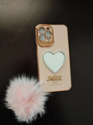 Iphone 12 pro case with Mirror Brand New Heart shape design