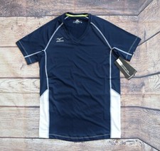 Mizuno Women  s Elite 9 Newport Short Sleeve Jersey   Navy Blue/White / S