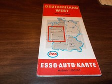 1971 Esso Germany West Vintage Road Map
