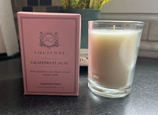 AQUIESSE - GRAPEFRUIT ACAI Luxury Scented Soy Candle NIB 6.5 oz Single wick