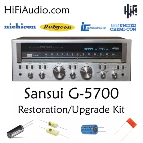 Sansui G-5700 rebuild restoration kit repair instructions fix filter capacitor