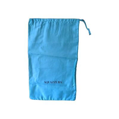 Aquazzura Storage Drawstring Dust Bag Cotton Turquoise  15.75'' x 9.25''