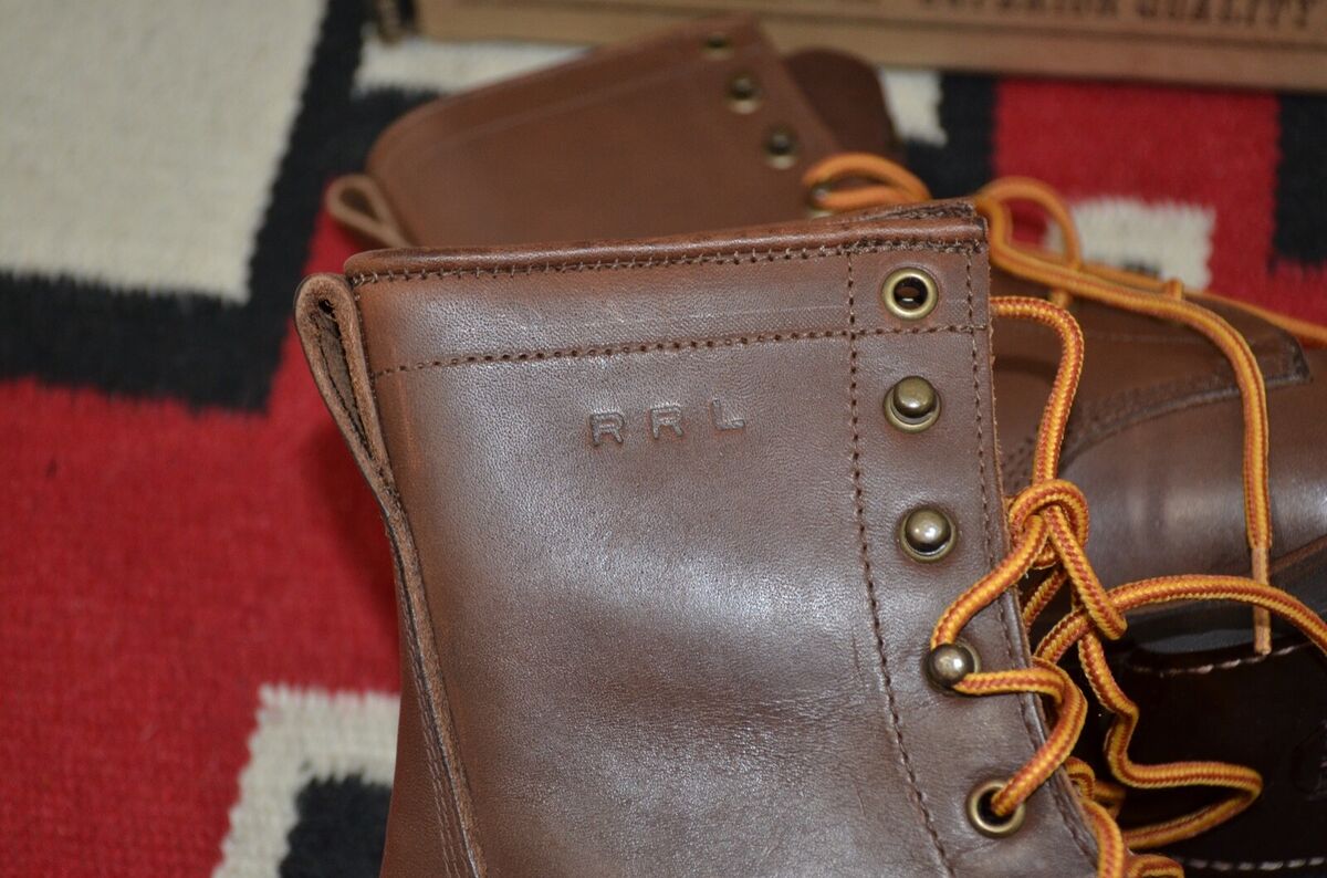 Ralph Lauren RRL Varick Made in USA Vintage Brown Leather Ralph Lauren RRL Varick Made in USA Vintage Brown Leather