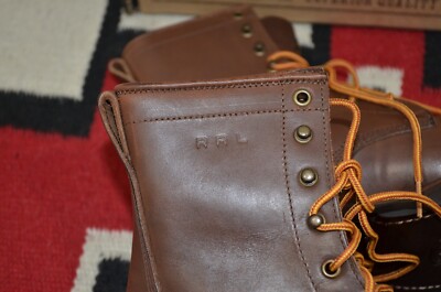 Ralph Lauren RRL Varick Made in USA Vintage Brown Leather Ralph Lauren RRL Varick Made in USA Vintage Brown Leather