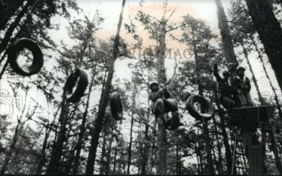 1990 Press Photo Boys at an outdoor Adventure Education Program at Camp Superior