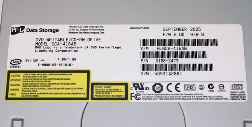 H-L Data Storage GCA-4164B - IDE 5.25" - CD ReWritable Drive RW - Picture 3 of 3