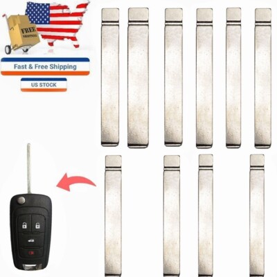 2XUncut Insert Blank Remote Emergency Key Blade for Chevrolet 2010 - 16 Camaro