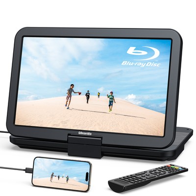 17.6'' Portable Blu-Ray DVD Player 15.4'' HD Screen 1920X1080 HDMI Battery USB mp4