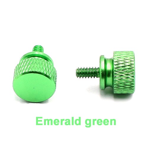 Viti a pollice zigrinate UNC 6#-32*6 in lega di alluminio impugnatura pomello bulloni per custodia PC - Foto 10 di 17