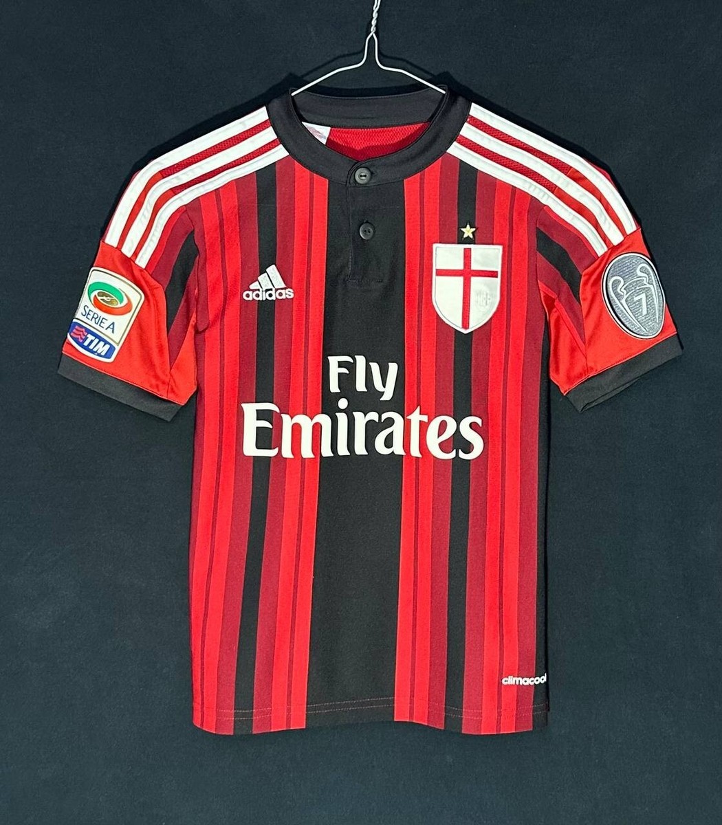 ACミラン 14/15 #7 メネズ ユニフォーム AC Milan home Adidas Ménez #7 2014/15 Serie A Football Shirt