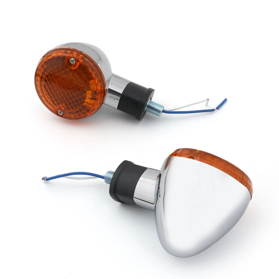 Turn Signal Bullet Lights Motor For Kawasaki Vulcan 800 Yamaha Road Star ChA AV Foto 3 de 4