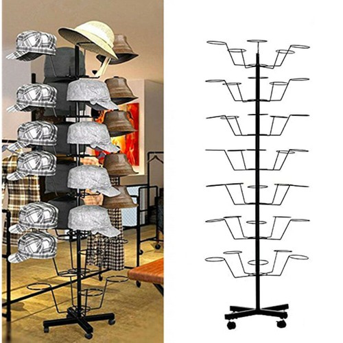 7 Tier Hat Display Rack for Storefront, Cowboy Baseball Hats Stand Hang 35 hats - Picture 2 of 10
