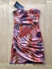 Ladies Mini Strapless Dress Size 6 UK By PrettyLittleThings -New With Tag-