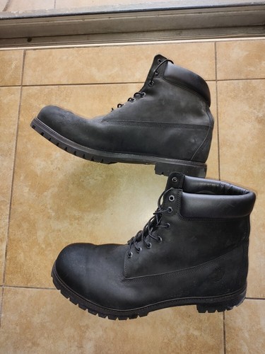 Men's Waterproof PrimaLoft 400 Timberland Black Genuine Leather Boots Size 18 M - Picture 13 of 13