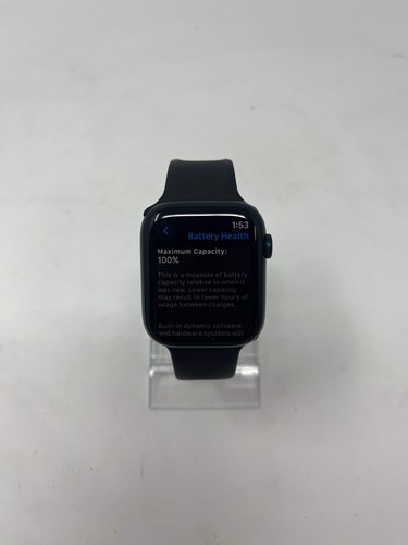 GPS Only Apple Watch Series 9 45MM Black Aluminum Black Sport Band MRMK3LW/A - Zdjęcie 6 z 7