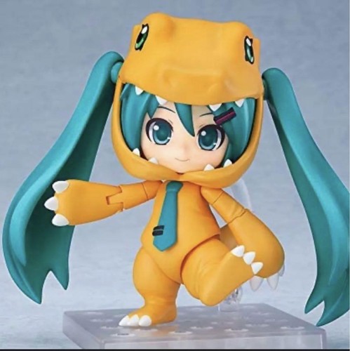 Nendoroid 1439 Hatsune Miku Digimon Hatsune Miku Kigurumi Agumon Ver. From Japan - Picture 4 of 11