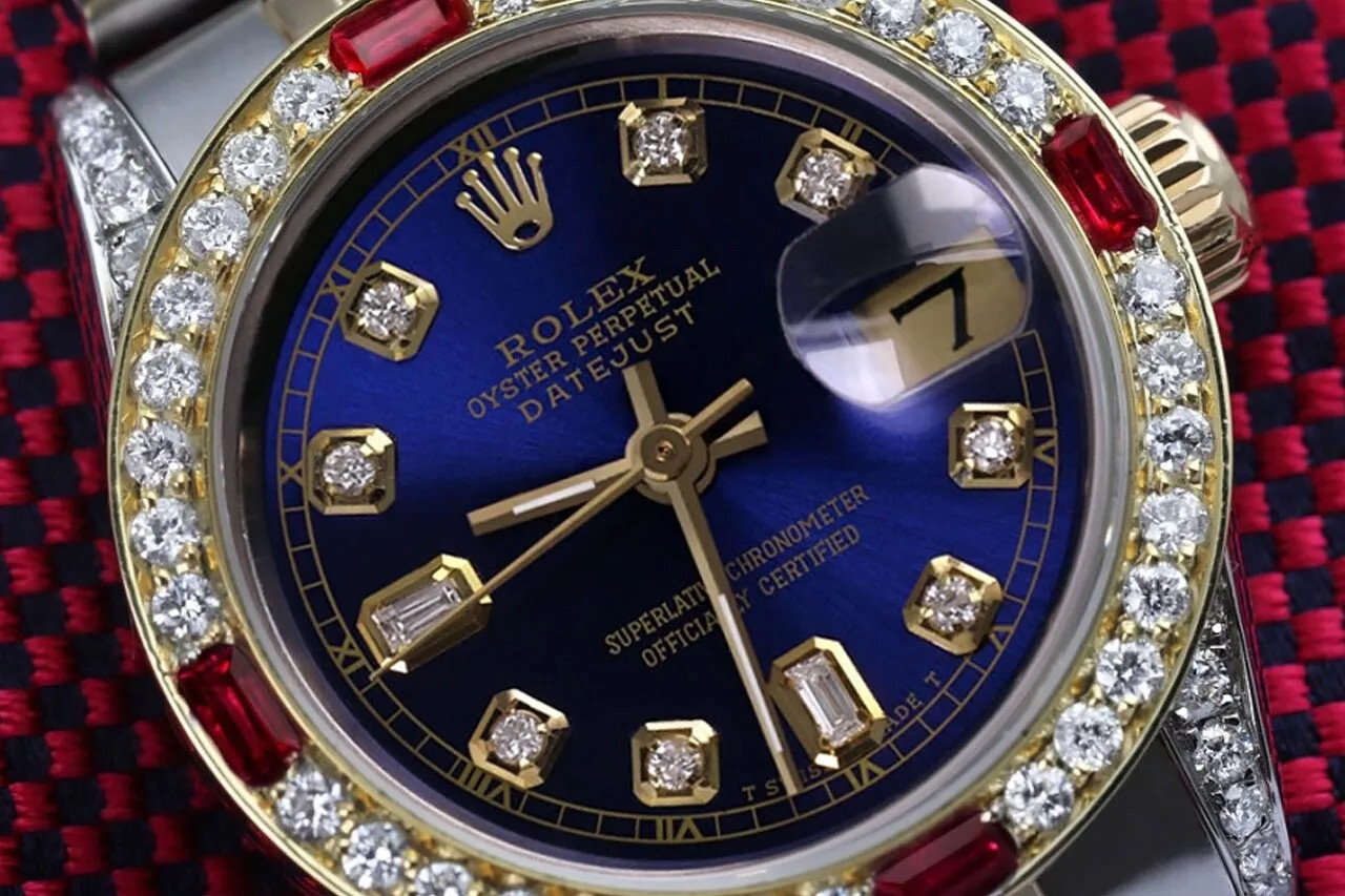 Rolex Datejust Blue Two Tone Diamond