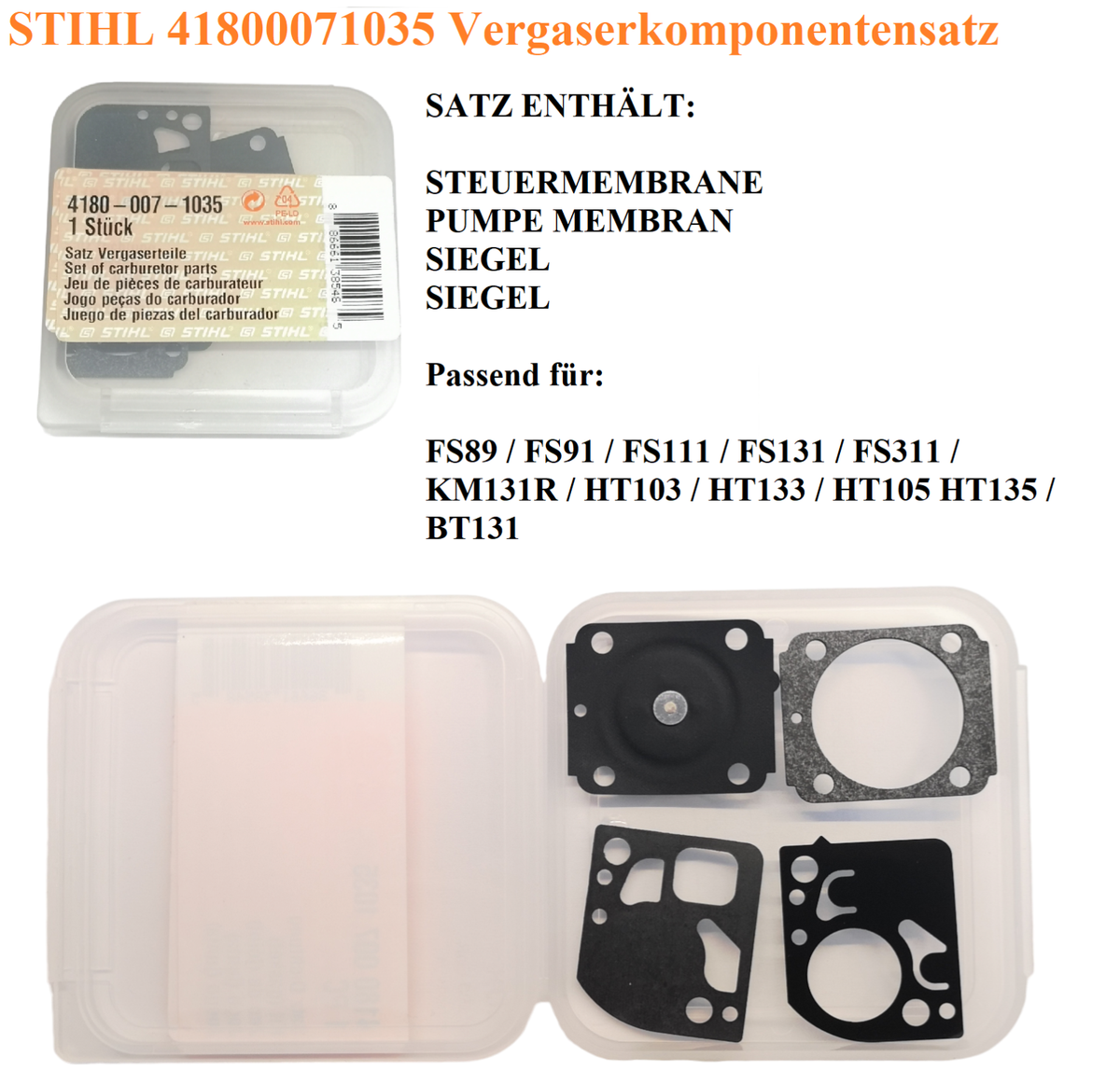 Carburateur compatible avec débroussailleuse FS89 FS89R FS91 FS91R