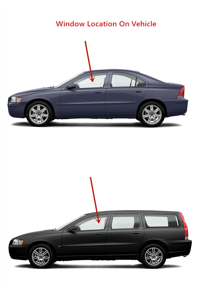 Ajuste 01-09 Volvo S60 01-07 XC70 V70 conductor lado izquierdo puerta delantera ventana vidrio TEMP Foto 3 de 4