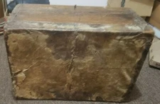 Coffee Table Trunk/ Leather and Cow Hair