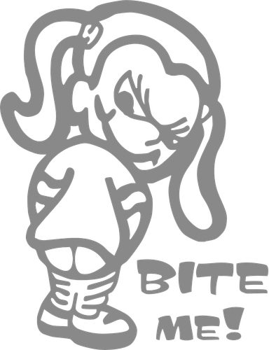 Calvin's Bad Girl "Bite Me" Quality Vinyl Decal Sticker 42 Colors available - Picture 42 of 44
