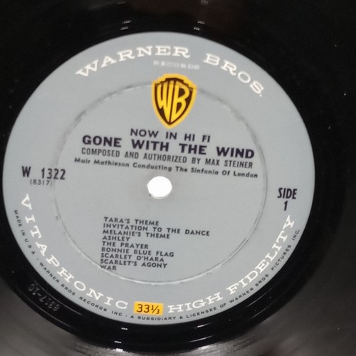 BOXDG29 Max Steiner - Gone With The Wind LP, Mono, Gat Warner Bros. Records - Picture 4 of 7