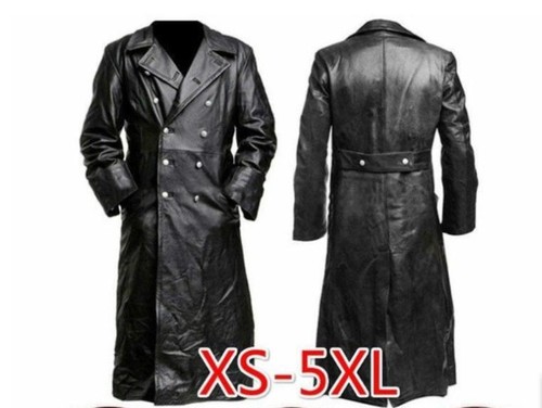 Retro Mens Double-breasted Jacket Full Length Trench Coats Long Medieval Cosplay - Picture 7 of 21