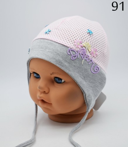Girls Hat Baby Toddler Hat Tie up Cap Summer Spring Cotton Beanie Net Mesh - Picture 66 of 90
